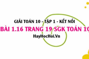 Giải bài 1.16 trang 19 Toán 10 Tập 1 SGK Kết nối tri thức